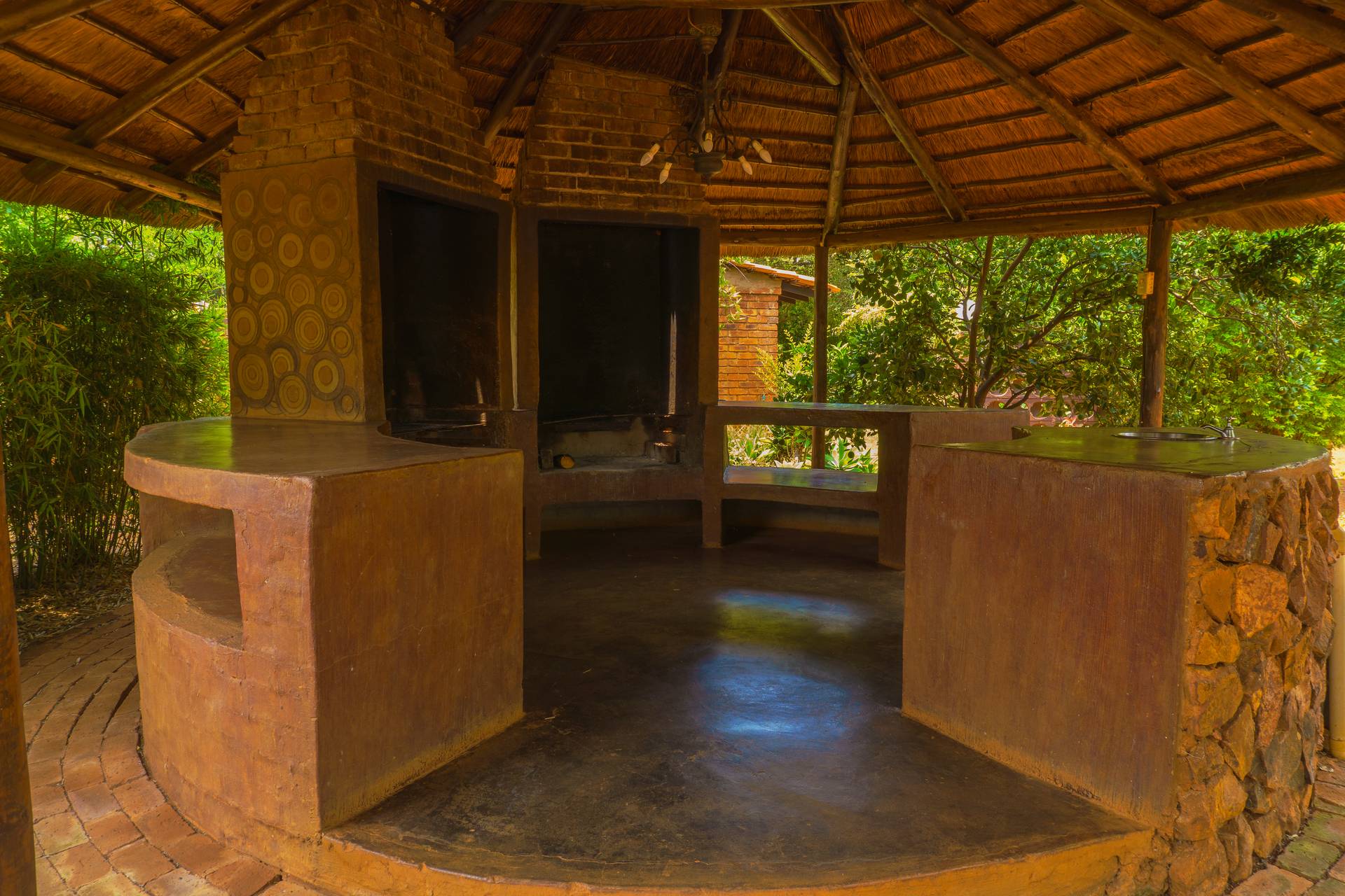 Interior of 2-sleeper romantic chalet at Gallery Inn Bela Bela