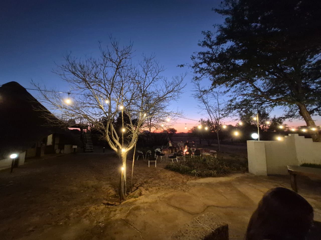 Boma evening with fairy lights at Gallery Inn Bela Bela