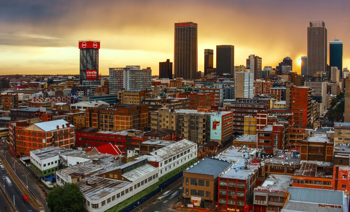 Johannesburg city skyline South Africa