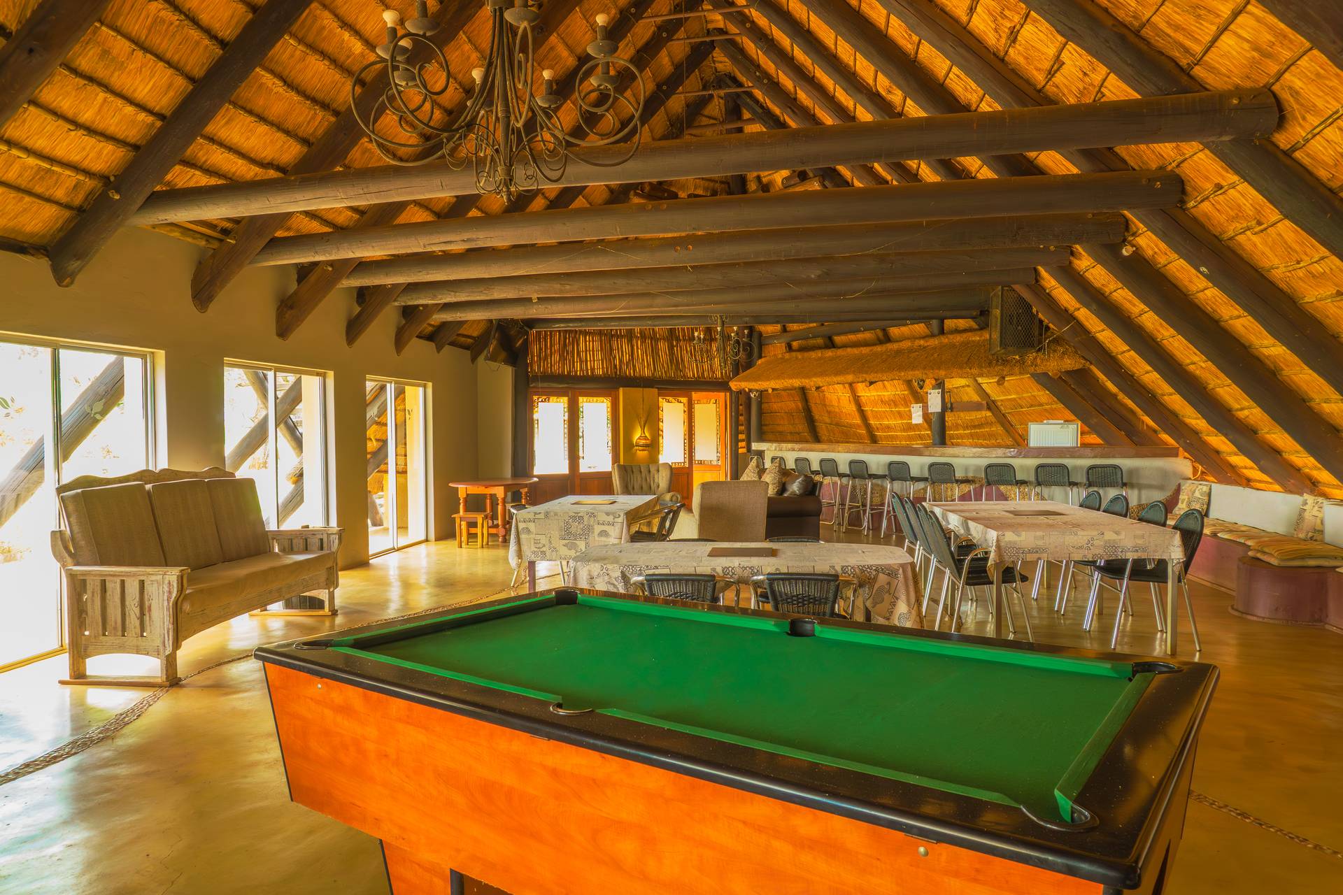 Pool table in entertainment lapa at Gallery Inn Bela Bela